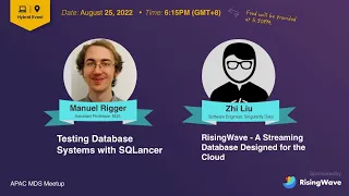 APAC MDS Meetup 2022 Learn about SQLancer RisingWave