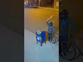 He CAME BACK on New Year s Cyclist SMASHES Post Office Mailbox Green Slime Trap EXPLODES
