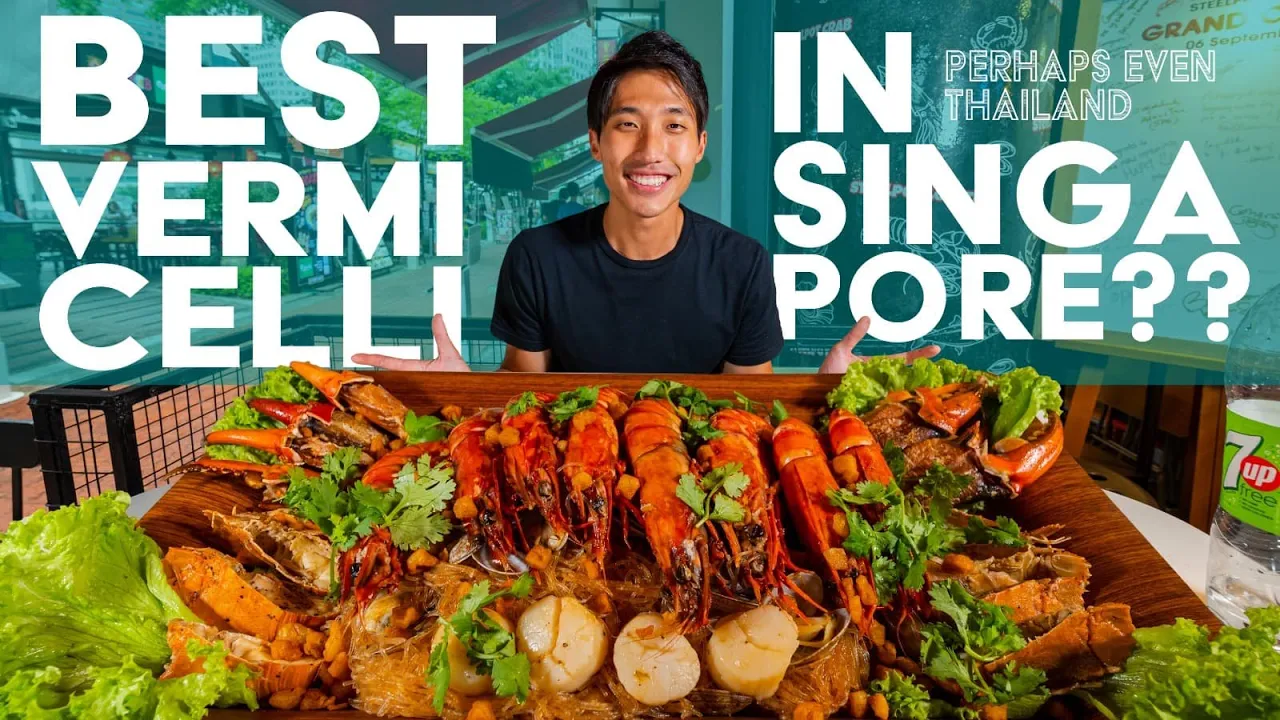 Massive Thai Seafood Vermicelli Platter Mukbang!   BEST Seafood Vermicelli in Singapore!