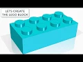 How to create a lego block in Siemens Solid Edge tutorial