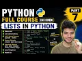 Learn Python Lists in Hindi Python Course Part 7 Zero to Hero