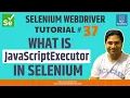 Selenium WebDriver Tutorial - What is JavaScriptExecutor in Selenium