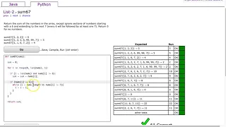 Codingbat Compare - sum67