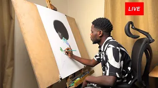 kevi_artz LIVE-Drawing with charcoal