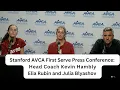 Stanford Volleyball Coach Kevin Hambly Elia Rubin and Julia Blyashov on AVCA Showcase Young Team