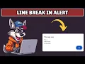 How to Add Line Break in Javascript Alert
