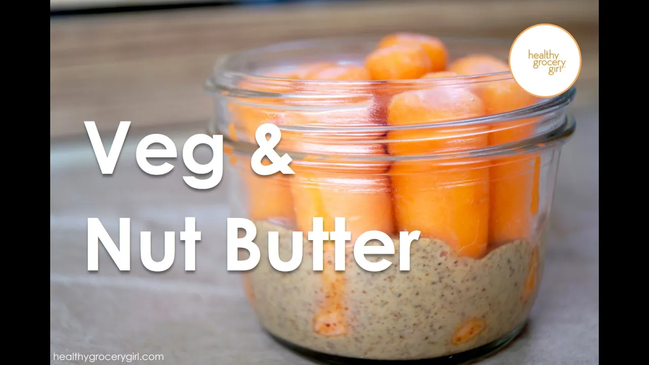 Fall Recipes: Carrots & Almond Butter   Quick Healthy Snack Idea   Healthy Grocery Girl