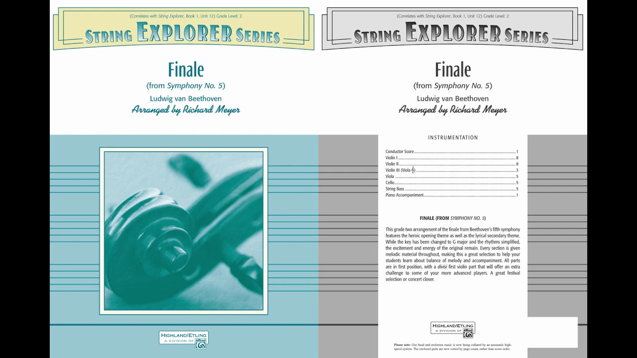 Finale, arr. Richard Meyer – Score & Sound