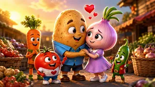 आलू और प्याज़ की प्यारी Love Story! 🧅 Funny Vegetable Love Story #hindistories