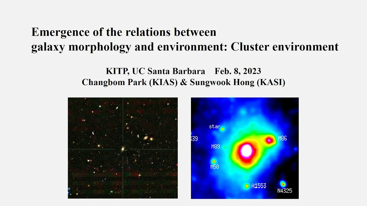 Emergence of the relations between galaxy morphology and environment Feb. 8, 2023  UC Santa Barbara