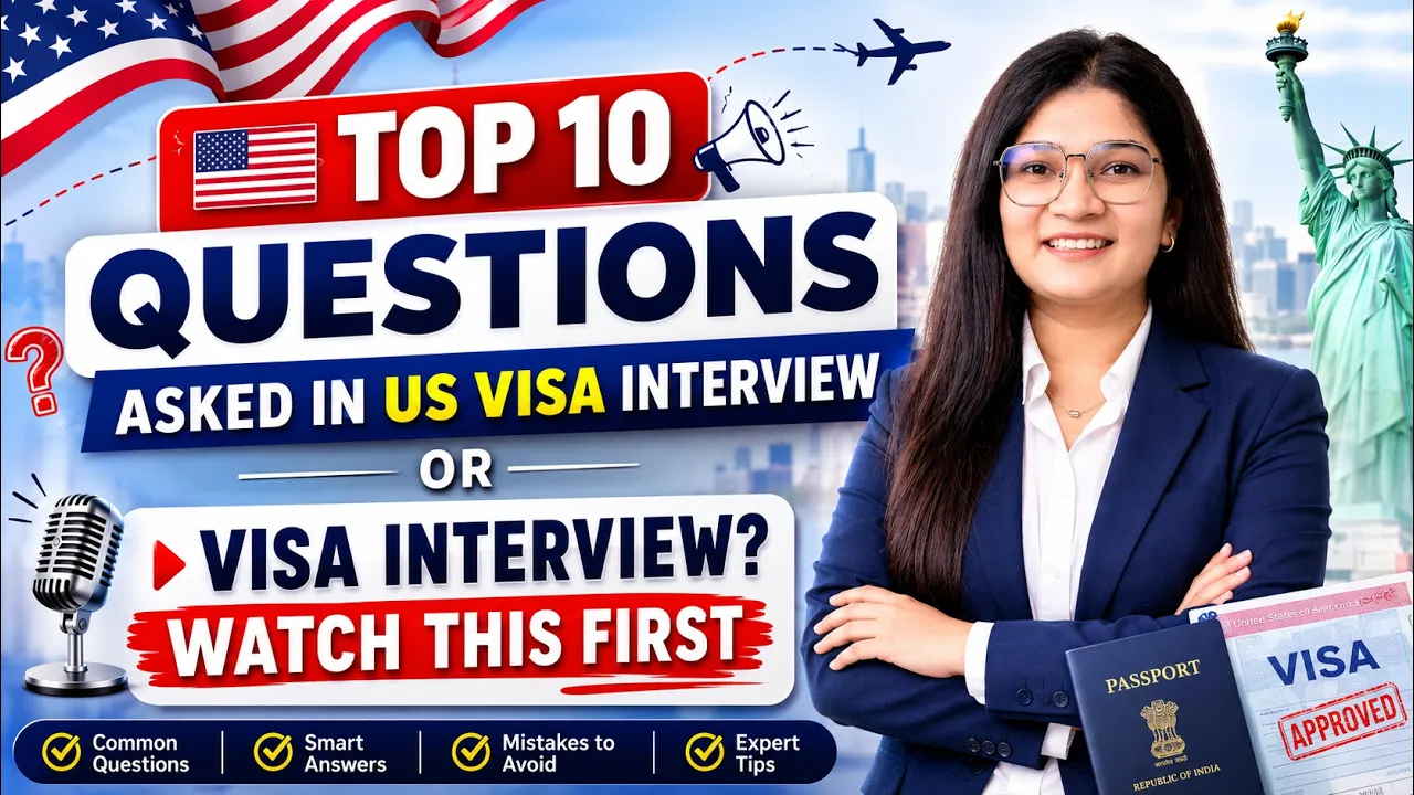 ЁЯОд Top 10 US Tourist Visa Interview Questions & Answers (2026) | B1/B2 Visa Interview Guide: video thumbnail