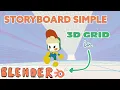 Storyboard Simple Grid in 3D Blender with only 2 modifiers