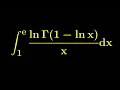 A relaxing gamma function based integral
