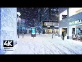 Download Lagu Nocturnal Awakening • Night Walking in HEAVY Snowfall • Helsinki Finland - Slow TV 4K