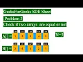 GeeksForGeeks SDE Sheet Check if two arrays are equal or not