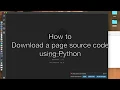 Python - How to download a webpage source code easily
