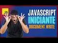 CURSO JAVASCRIPT COMANDOS DE SAIDA - DOCUMENT WRITE
