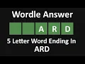 5 Letter Word Ending In ARD SOLVED Wordle 229 Answer February 3 2022