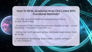 How To Write JavaScript Array One-Liners With Functional Methods - JavaScript Toolkit