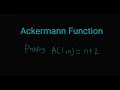The Ackermann Function Proving A 1 n n 2