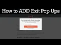 How to add Exit Popups to your website