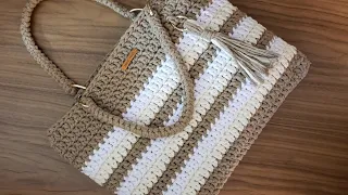 Crochet Bag With String Thread - Spesso Thread - Crochet Tutorial - Purse Tutorial- DIY
