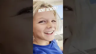 Boat school… 5th grade done! Watch out 6th grade! #sailingfamily #boatlife #school #kids