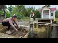 Download Lagu Build a bridge across the pond to the house - Digging and build iron foundation - Dung bushcraft