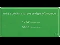 Reverse of number source code ReverseOfNumber without using reverse function in Python