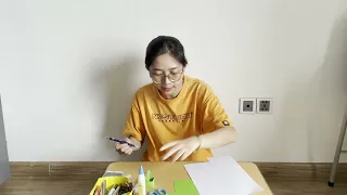 Instructions for making a paper bag with ice cream stick bear shape