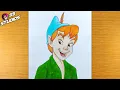 How to Draw Peter Pan with color pencil Disney