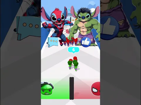 Stitch Hero Battle! Part 2🔥 Superheroes Fight in Epic Crossover #Shorts