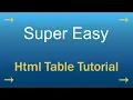 Super Easy Html Table Tutorial Create HTML Table Learn HTML Table