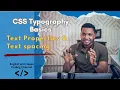 CSS Typography Styling Text Fonts for Beginners English Hausa