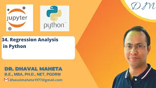 34 Regression Analysis in Python Dr Dhaval Maheta