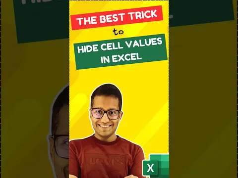 🤯 This Awesome Formatting Trick HIDES Values in Cells in Excel #exceltips #exceltricks