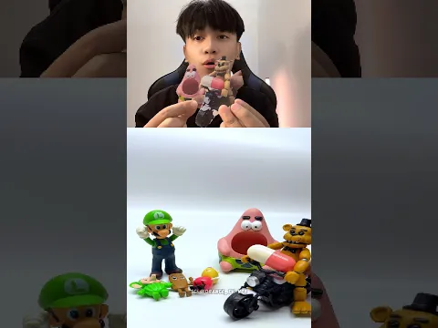 KRISNA REACT Unboxing and Review: Super Mario vs Patrick Star & Golden Freddy Toys Fun ASMR