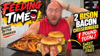 Is Bison BETTER Than Beef? Massive Bacon Cheeseburger Feast!
