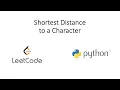 Leetcode - Shortest Distance to a Character Python