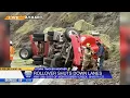 One-way traffic control in place on Highway 299 after semi truck rollover crash