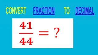 CONVERT FRACTION TO DECIMAL