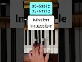 Mission Impossible Easy Piano Tutorial