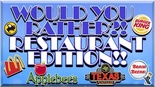 Would You Rather Restaurant Edition This or That Fun Fitness For Kids Food GoNoodle