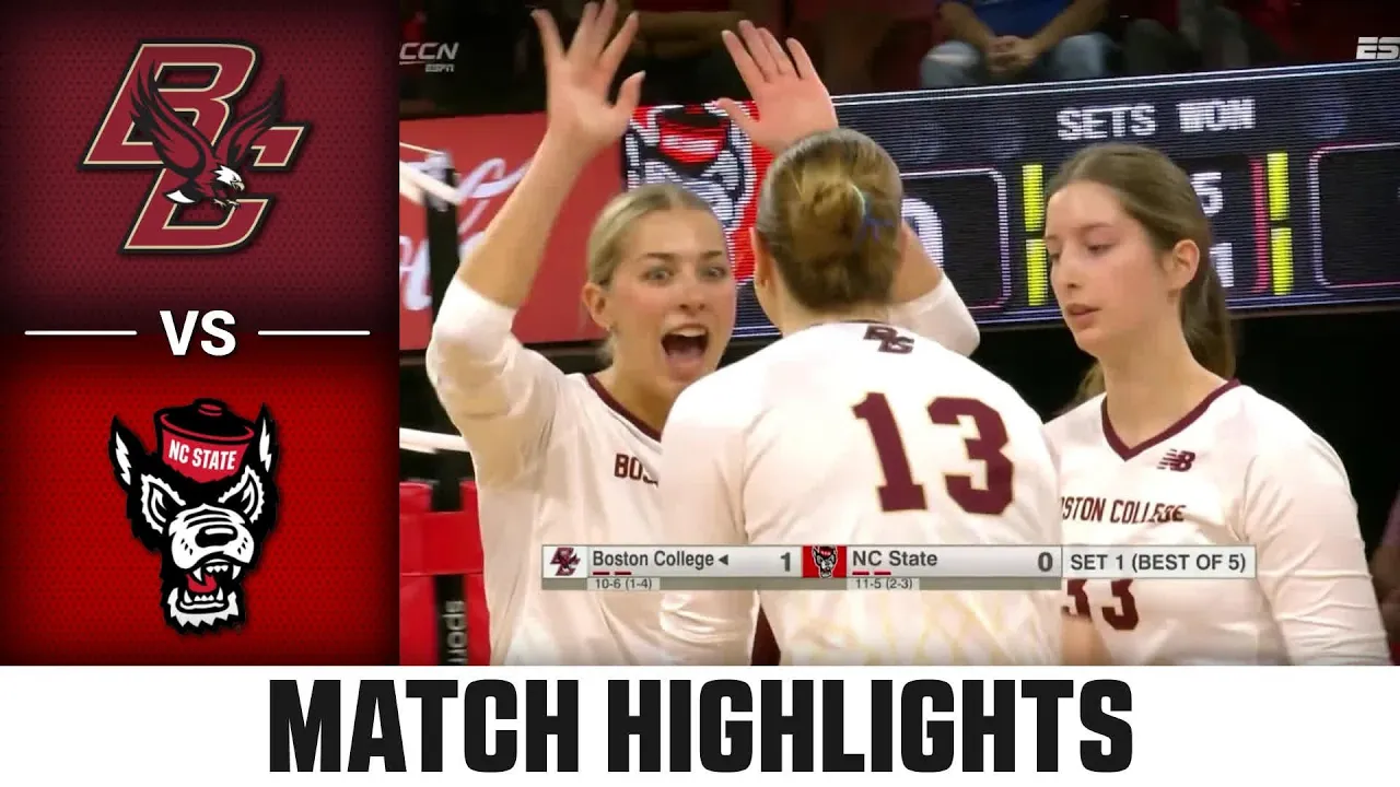 Boston College vs. NC State Match Highlights | 2026 ACC Volleyball