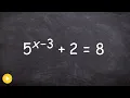 Using the change of base to help solve an exponential equation