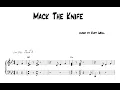 Lagu Mack The knife (Bobby Darin) - Jazz standard solo piano arrangement