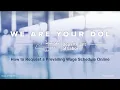 Requesting a Prevailing Wage Schedule Online
