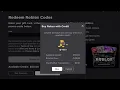 Claiming a 50 robux gift card