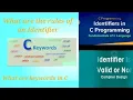 What are Identifiers and Keywords in C Valid or Invalid Identifiers Programming with Zubia Chp