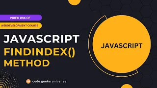 How to Use the JavaScript Array findIndex Method Web Development Tutorial